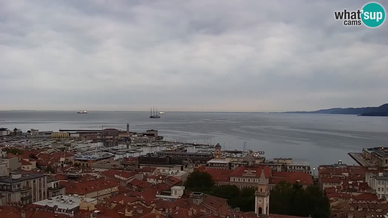 Webcam Trieste – View from sanctuary Monte Grisa