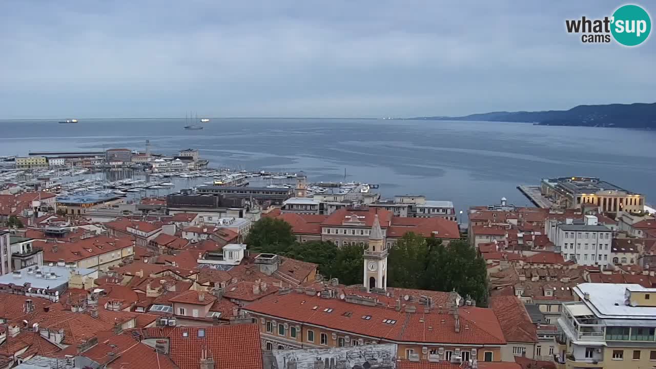 Webcam Trieste – View from sanctuary Monte Grisa