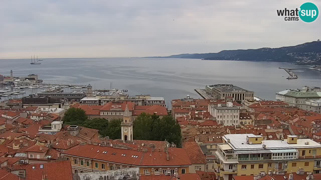 Live-Webcam Triest – Panorama der Stadt, des Golfs, der Seestation und des Schlosses Miramare
