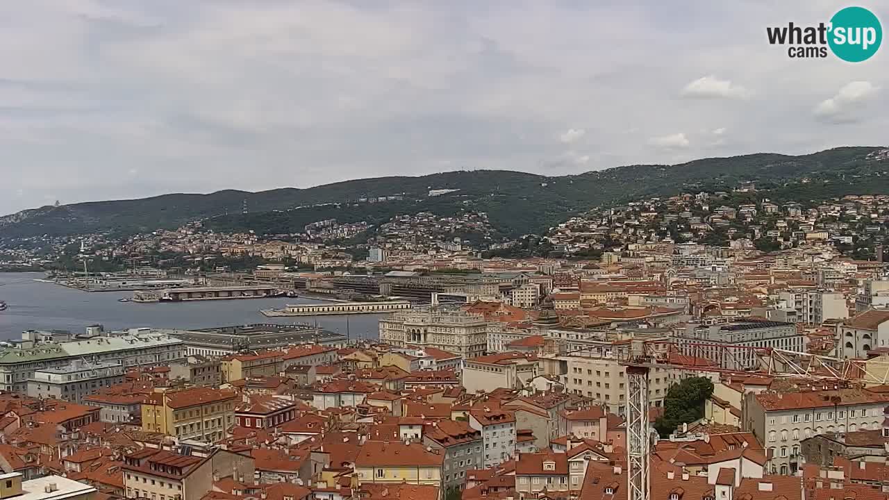 Live webcam Trieste – Panorama of the city, the Gulf, the maritime station and the Miramare castle