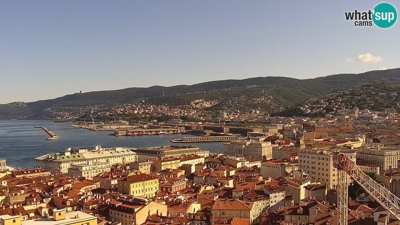 Live webcam Trieste – Panorama of the city, the Gulf, the maritime station and the Miramare castle
