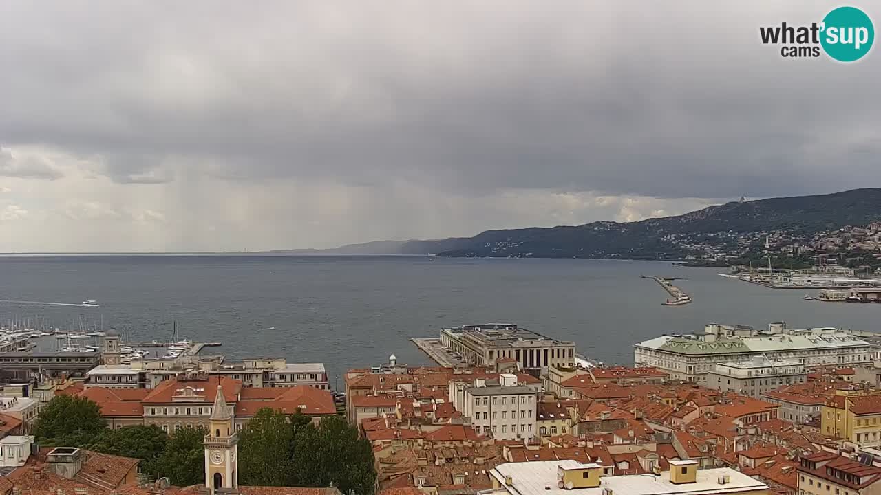 Webcam en direct Trieste, ville, golfe, port et château de Miramare