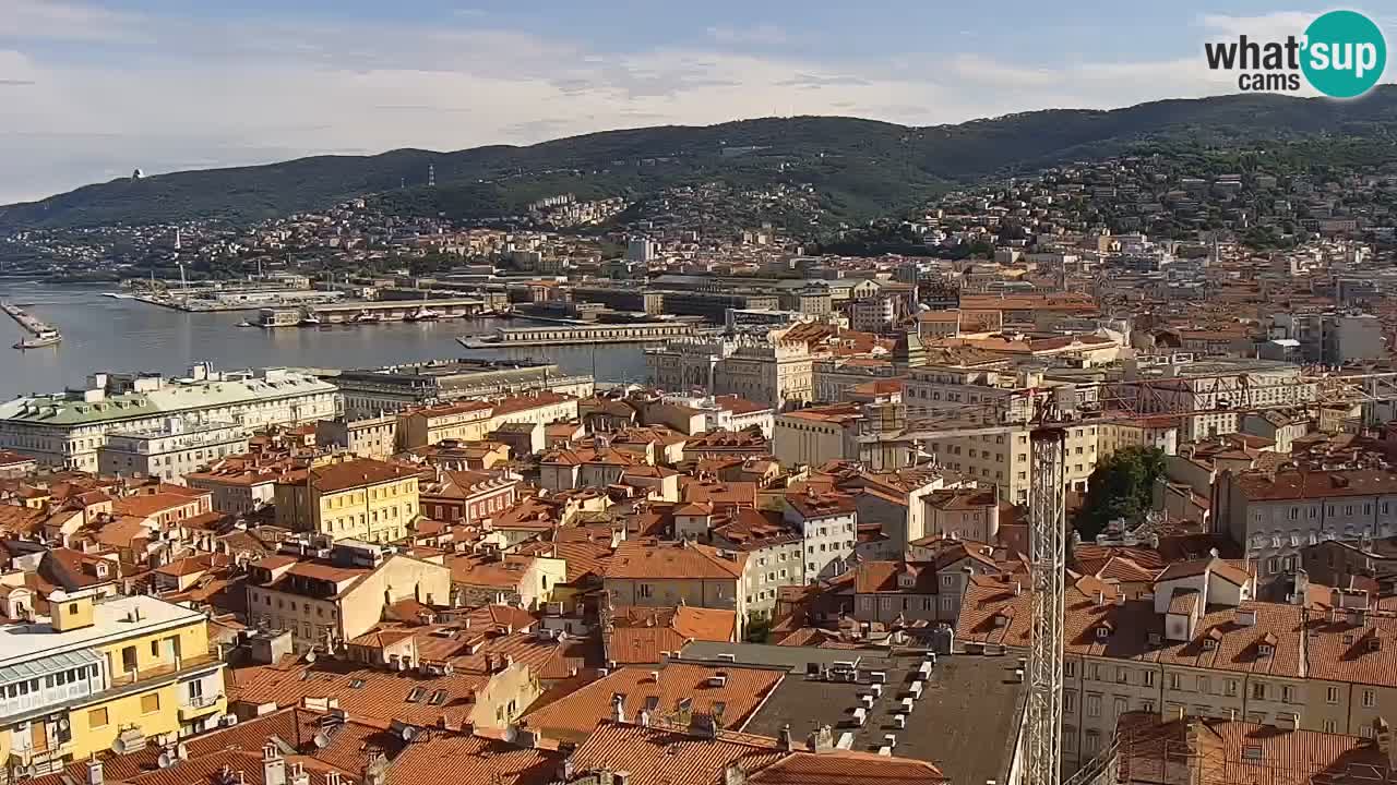 Live webcam Trieste – Panorama della città, del Golfo, stazione marittima e del castello di Miramare