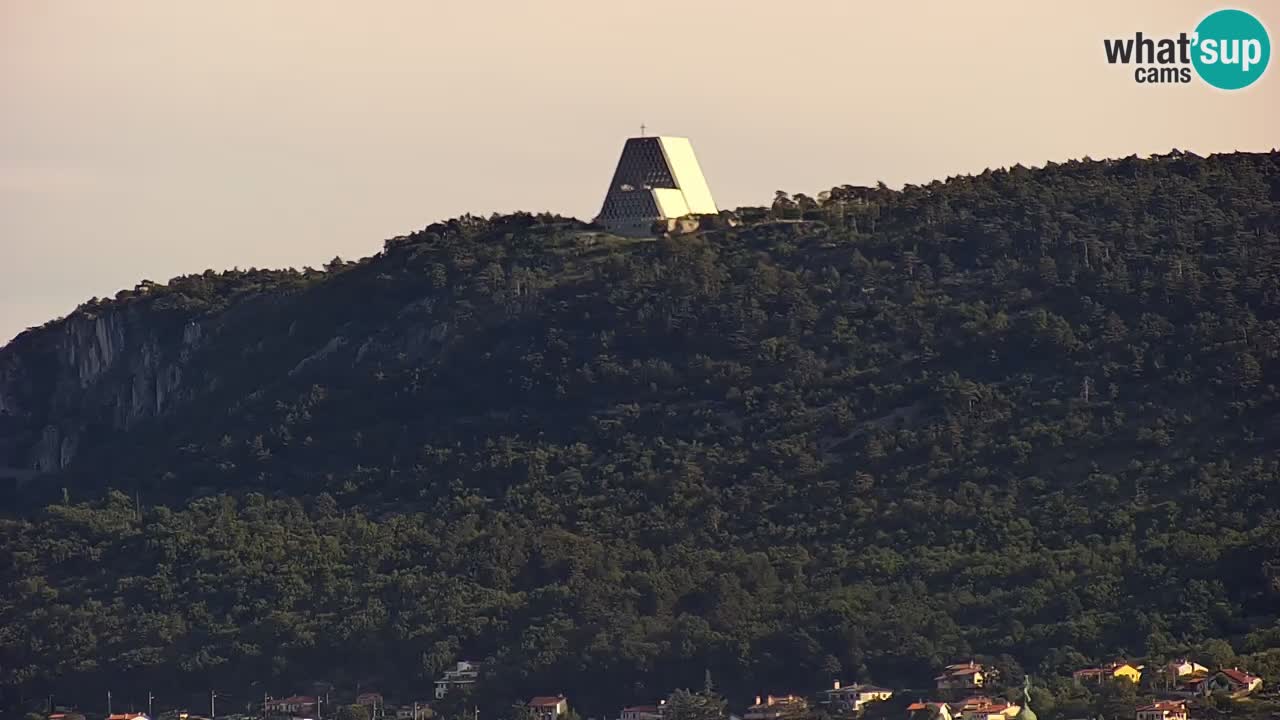 Webcam en direct Trieste, ville, golfe, port et château de Miramare