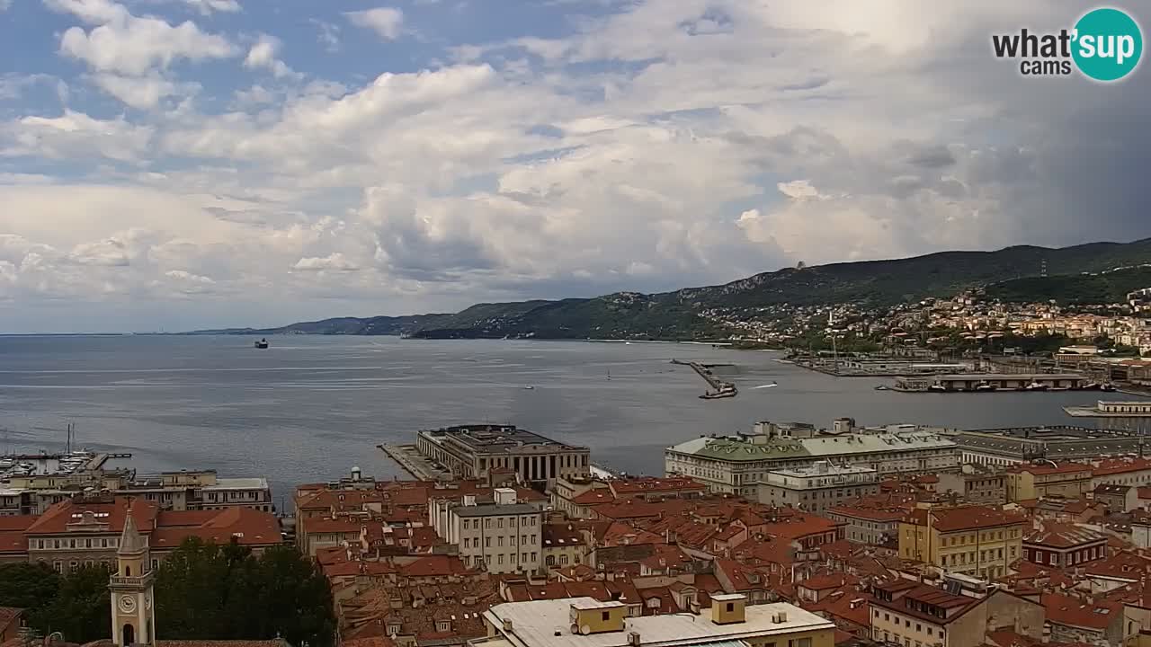Webcam en vivo Trieste, ciudad, golfo, puerto y castillo de Miramare