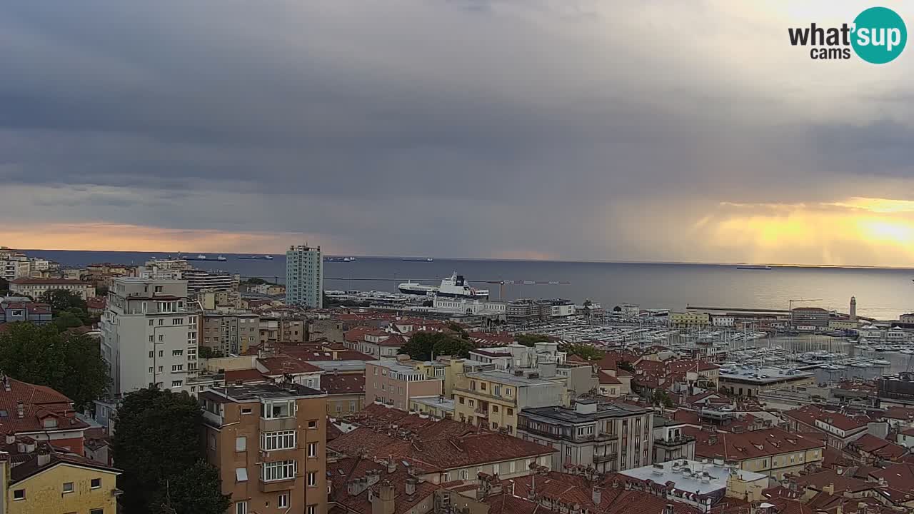 Live webcam Trieste – Panorama of the city, the Gulf, the maritime station and the Miramare castle