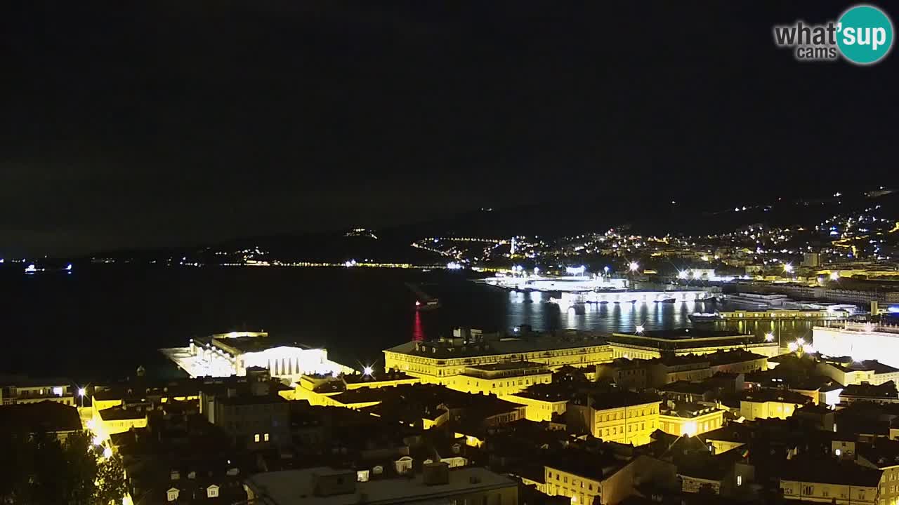 Live webcam Trieste – Panorama of the city, the Gulf, the maritime station and the Miramare castle