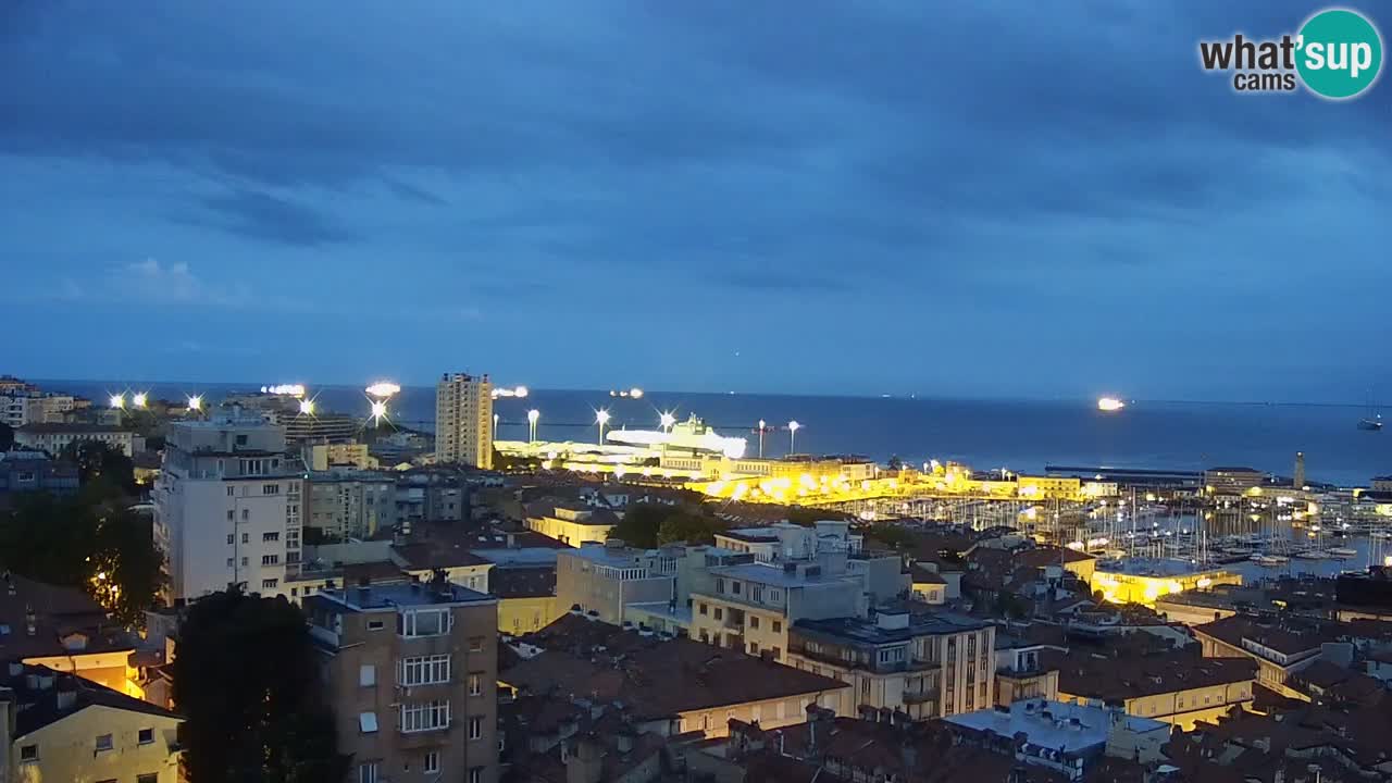 Webcam en vivo Trieste, ciudad, golfo, puerto y castillo de Miramare