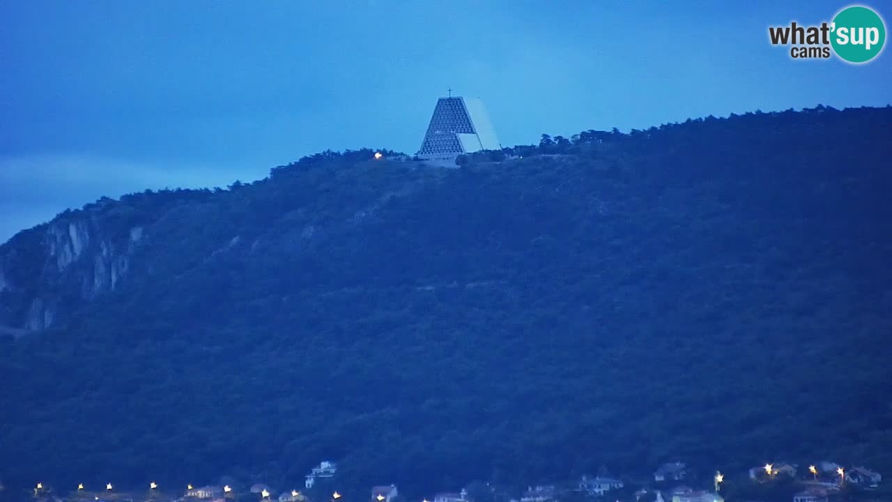 Webcam Trieste – Vue du sanctuaire Monte Grisa