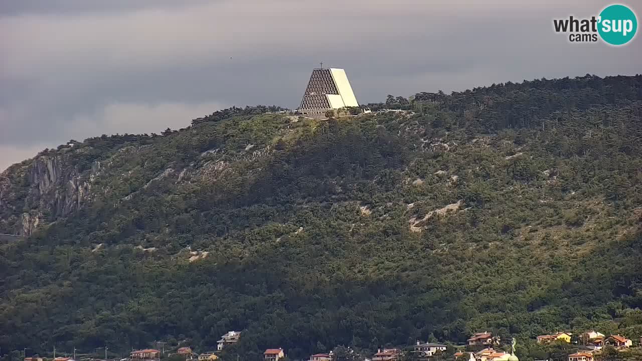 Webcam Triest – Blick vom Heiligtum Monte Grisa