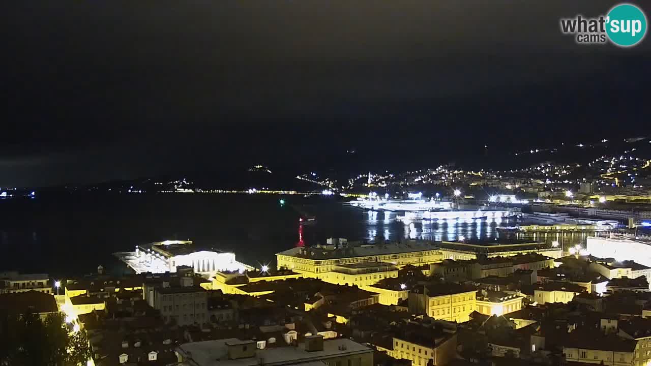 Live webcam Trieste – Panorama of the city, the Gulf, the maritime station and the Miramare castle