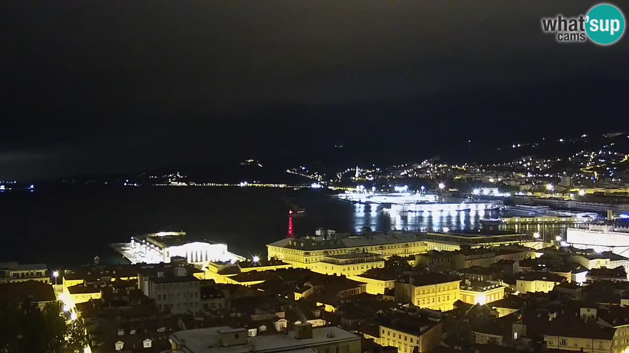 Webcam en vivo Trieste, ciudad, golfo, puerto y castillo de Miramare