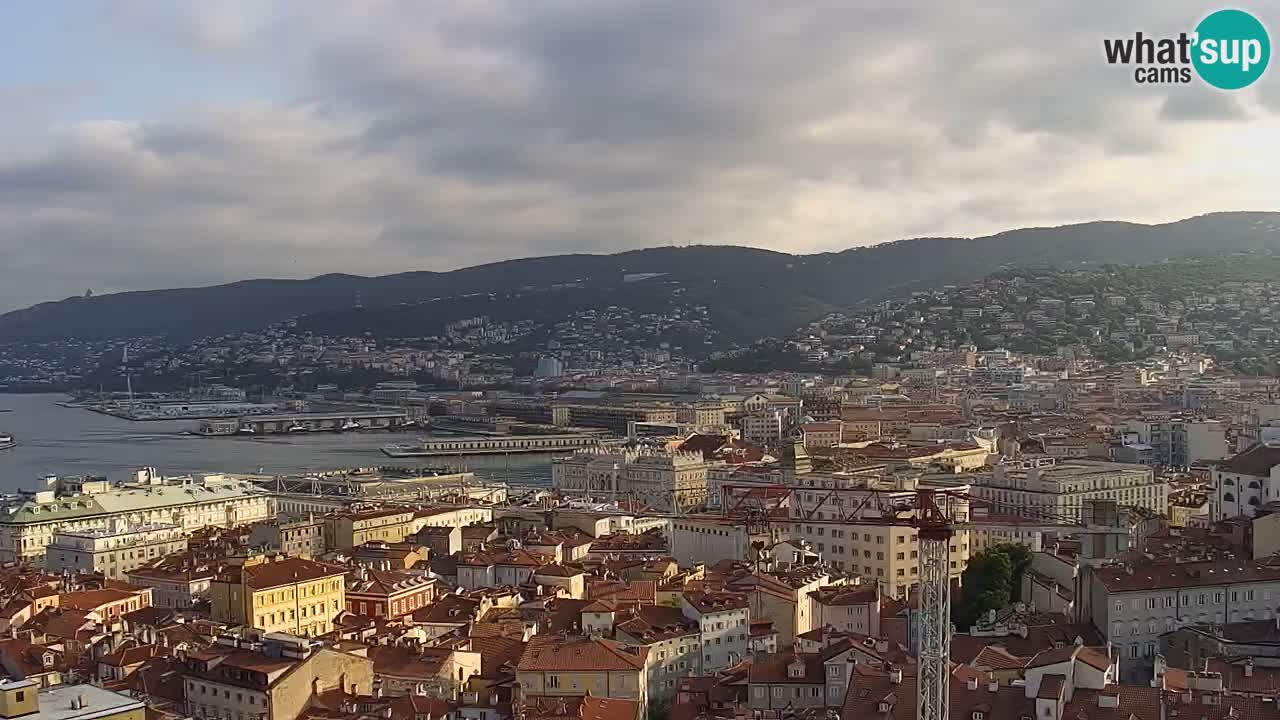 Live webcam Trieste – Panorama of the city, the Gulf, the maritime station and the Miramare castle
