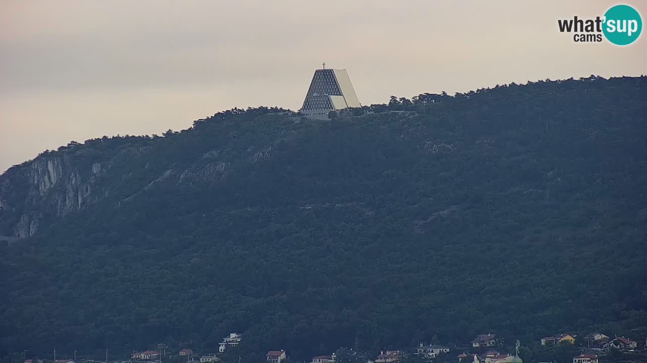 Webcam en direct Trieste, ville, golfe, port et château de Miramare
