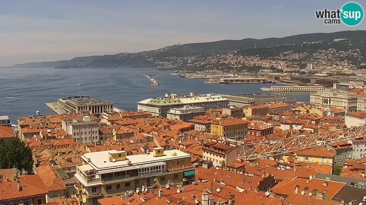 Live webcam Trieste – Panorama della città, del Golfo, stazione marittima e del castello di Miramare