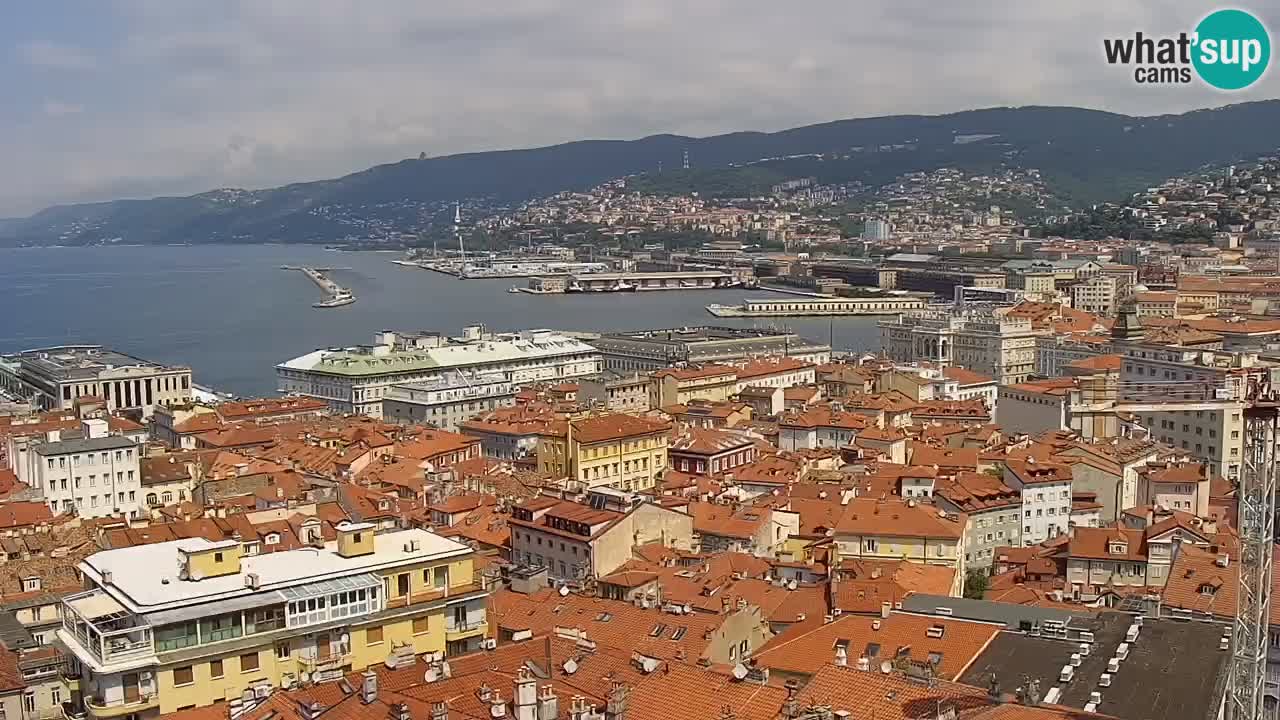 Live webcam Trieste – Panorama of the city, the Gulf, the maritime station and the Miramare castle