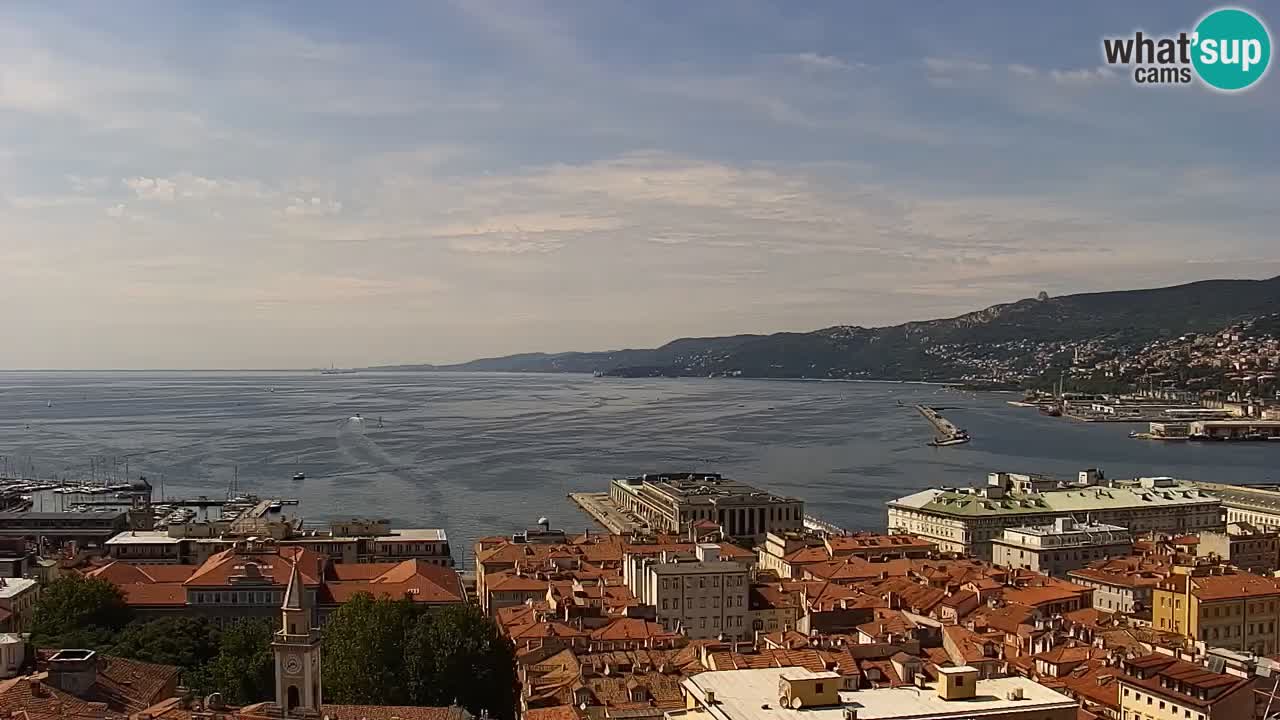 Webcam Trieste – View from sanctuary Monte Grisa