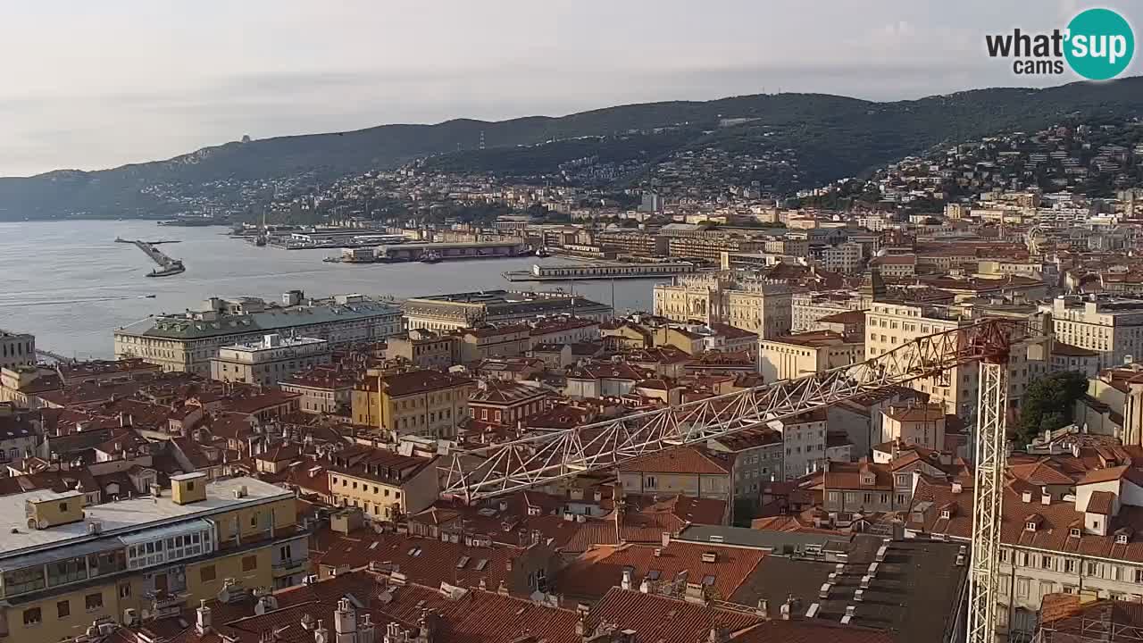 Live webcam Trieste – Panorama of the city, the Gulf, the maritime station and the Miramare castle