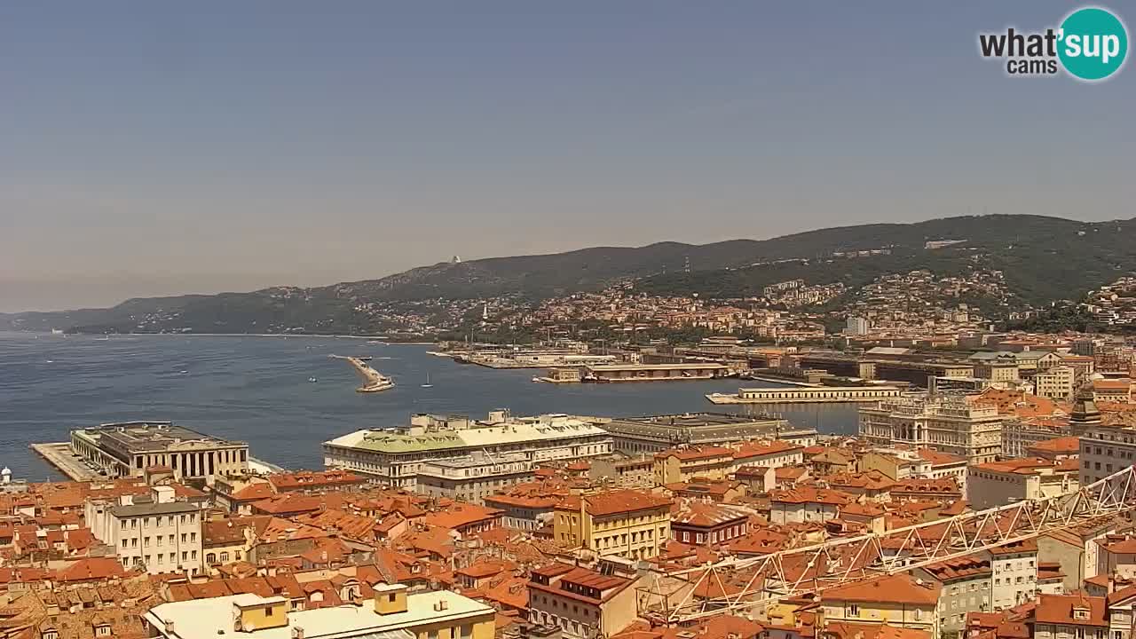 Live webcam Trieste – Panorama of the city, the Gulf, the maritime station and the Miramare castle