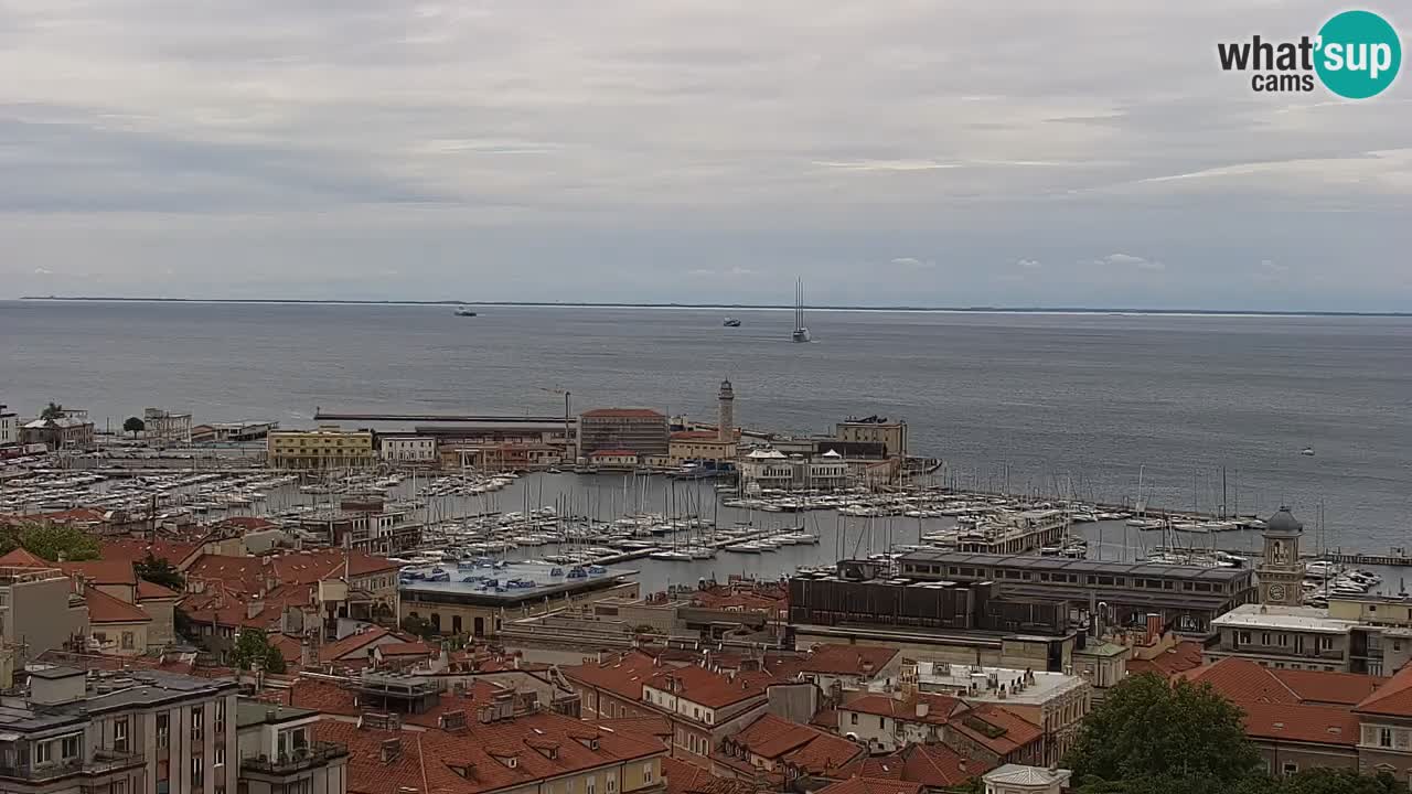 Live webcam Trieste – Panorama della città, del Golfo, stazione marittima e del castello di Miramare