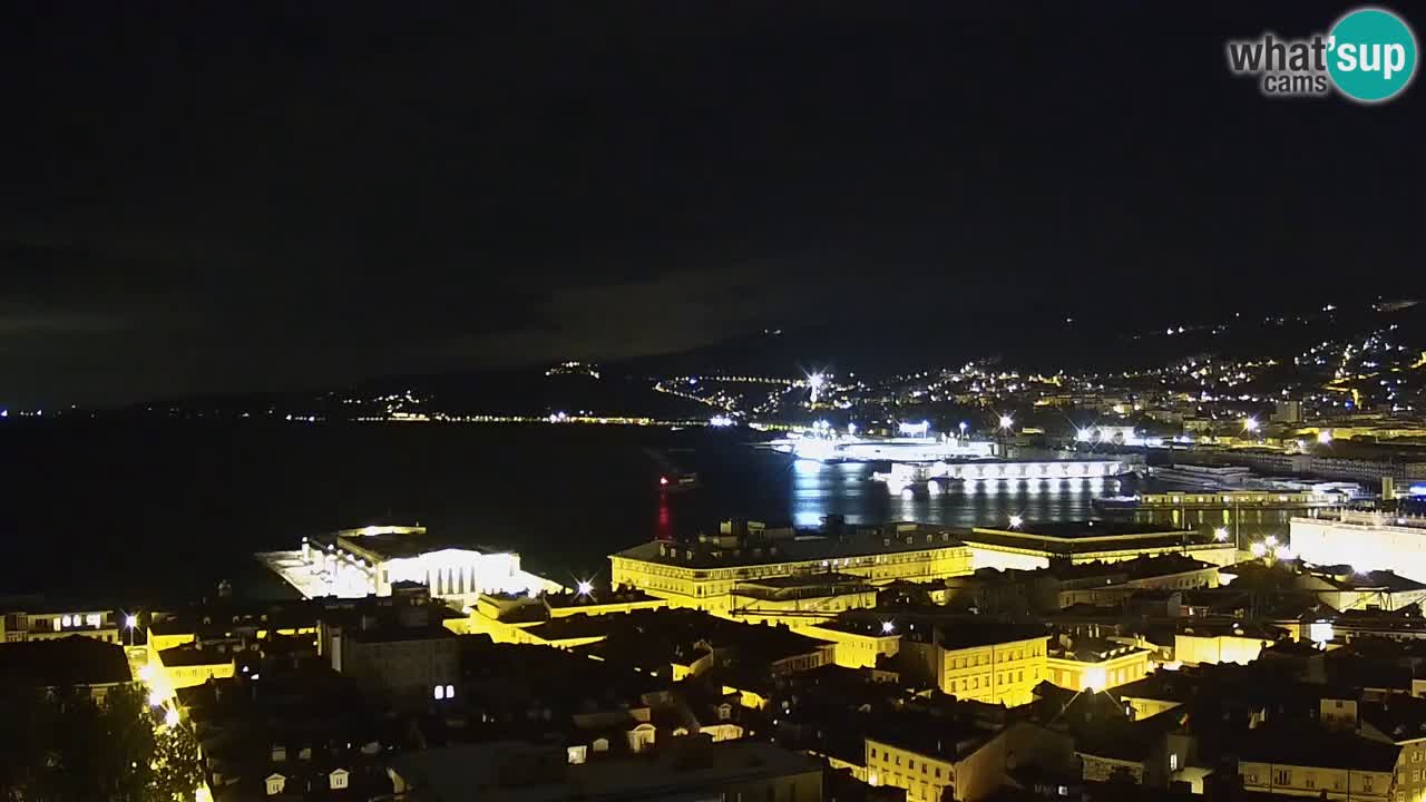 Live webcam Trieste – Panorama della città, del Golfo, stazione marittima e del castello di Miramare