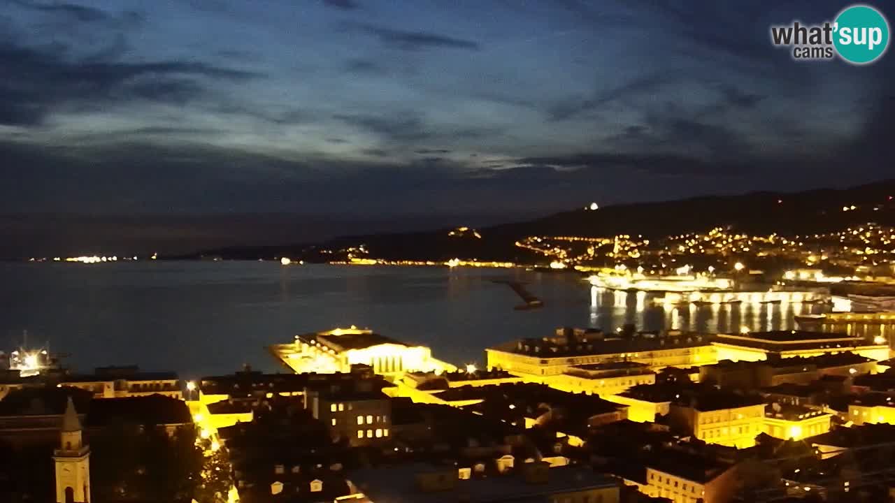 Webcam en vivo Trieste, ciudad, golfo, puerto y castillo de Miramare