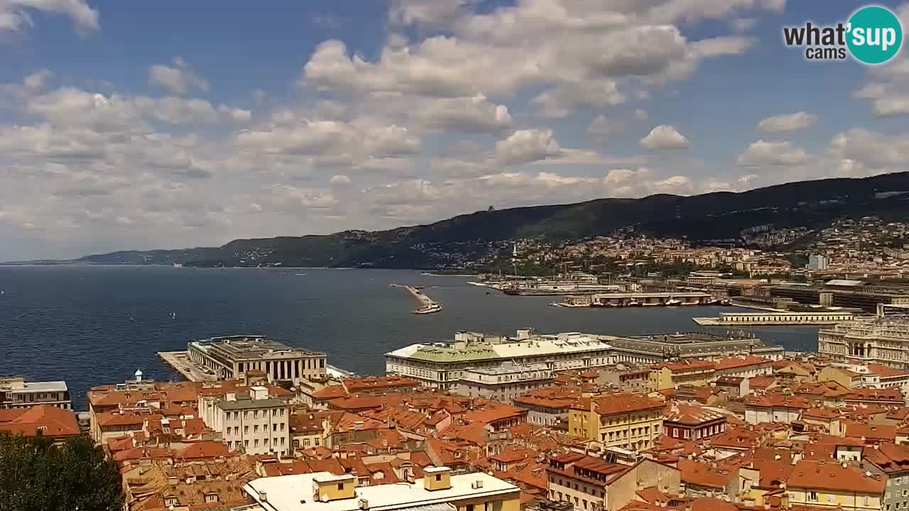 Live webcam Trieste – Panorama of the city, the Gulf, the maritime station and the Miramare castle