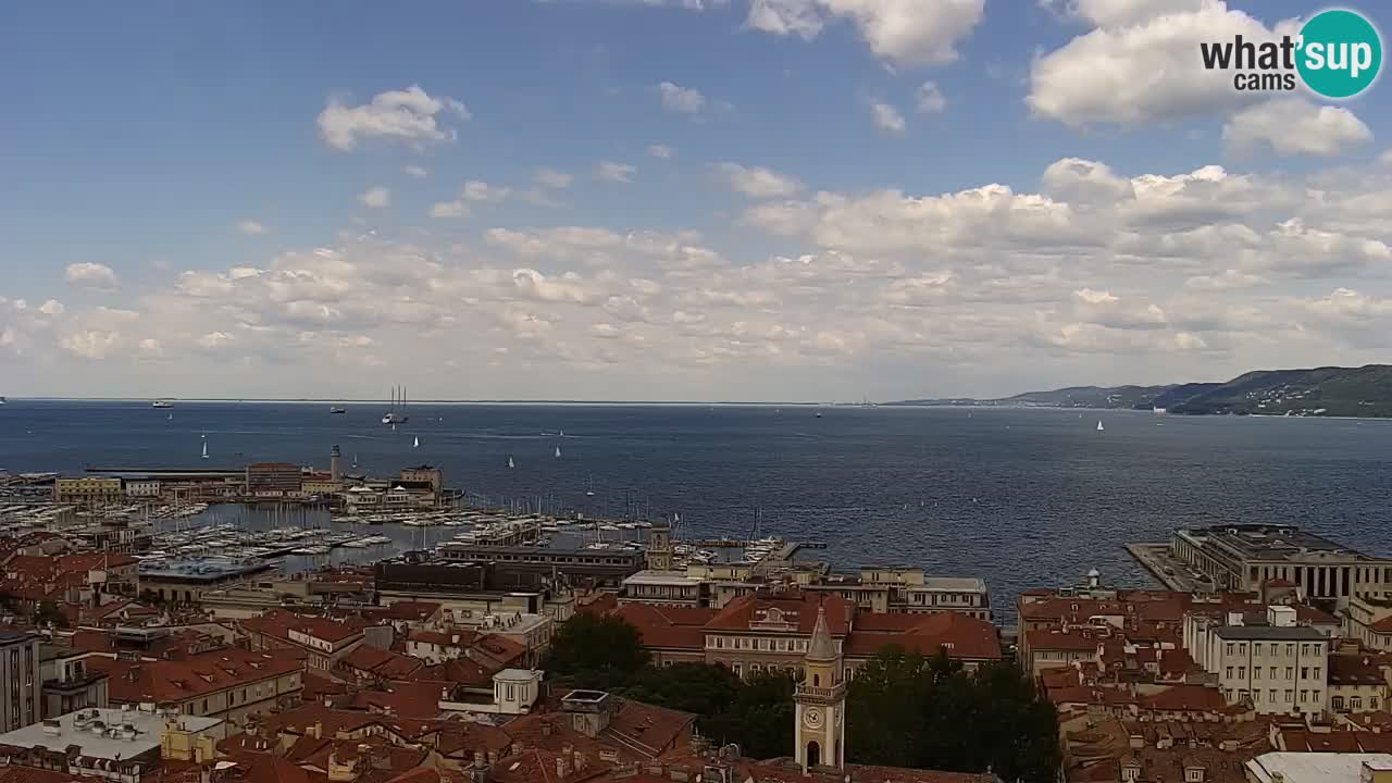 Live webcam Trieste – Panorama della città, del Golfo, stazione marittima e del castello di Miramare