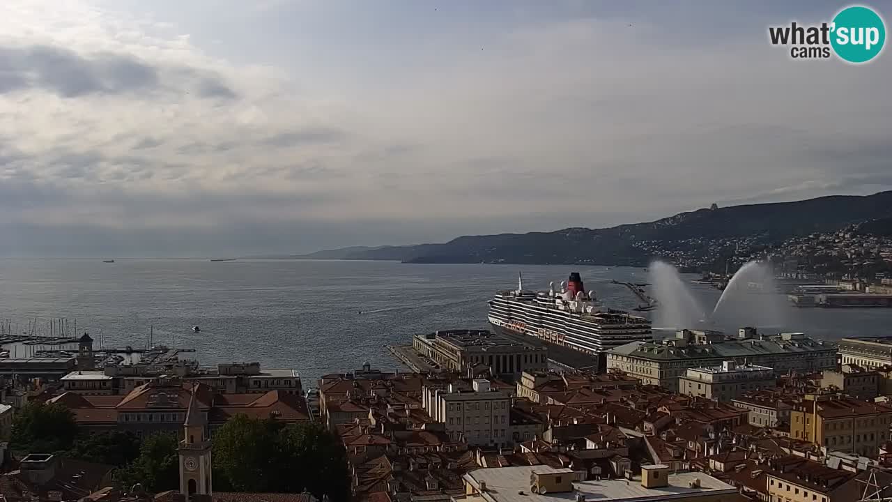 Live webcam Trieste – Panorama della città, del Golfo, stazione marittima e del castello di Miramare