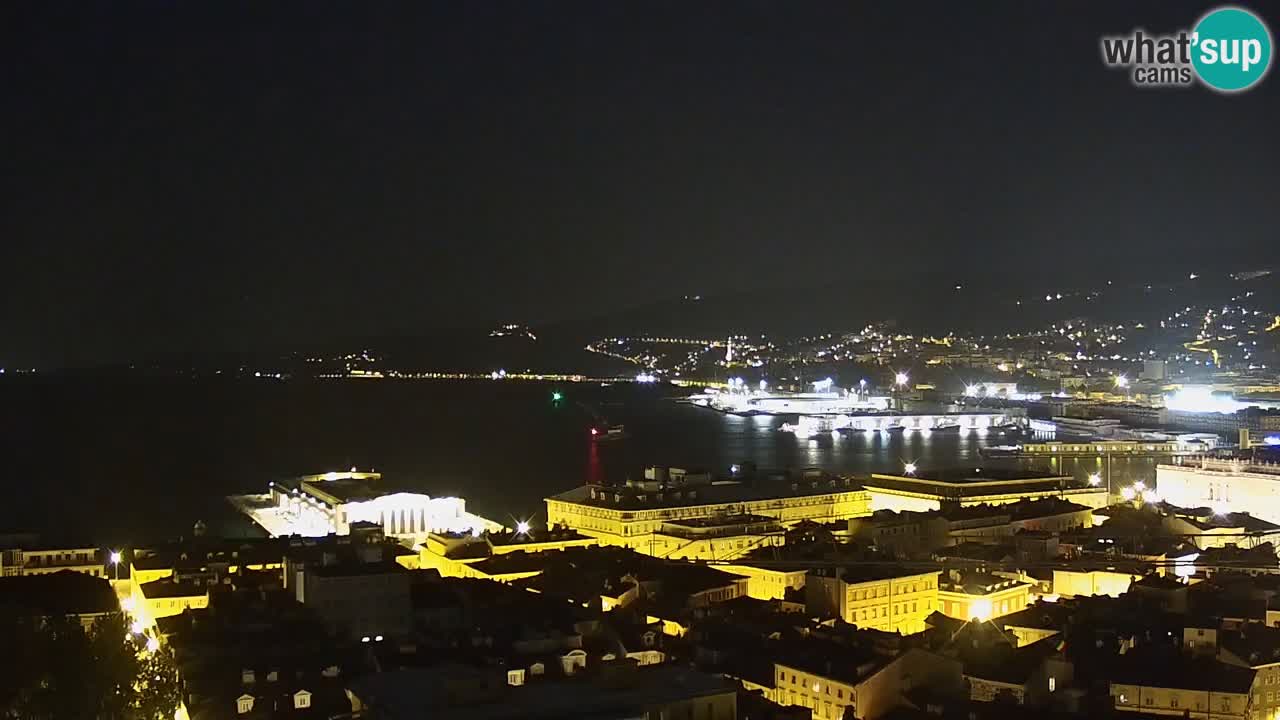 Live webcam Trieste – Panorama of the city, the Gulf, the maritime station and the Miramare castle