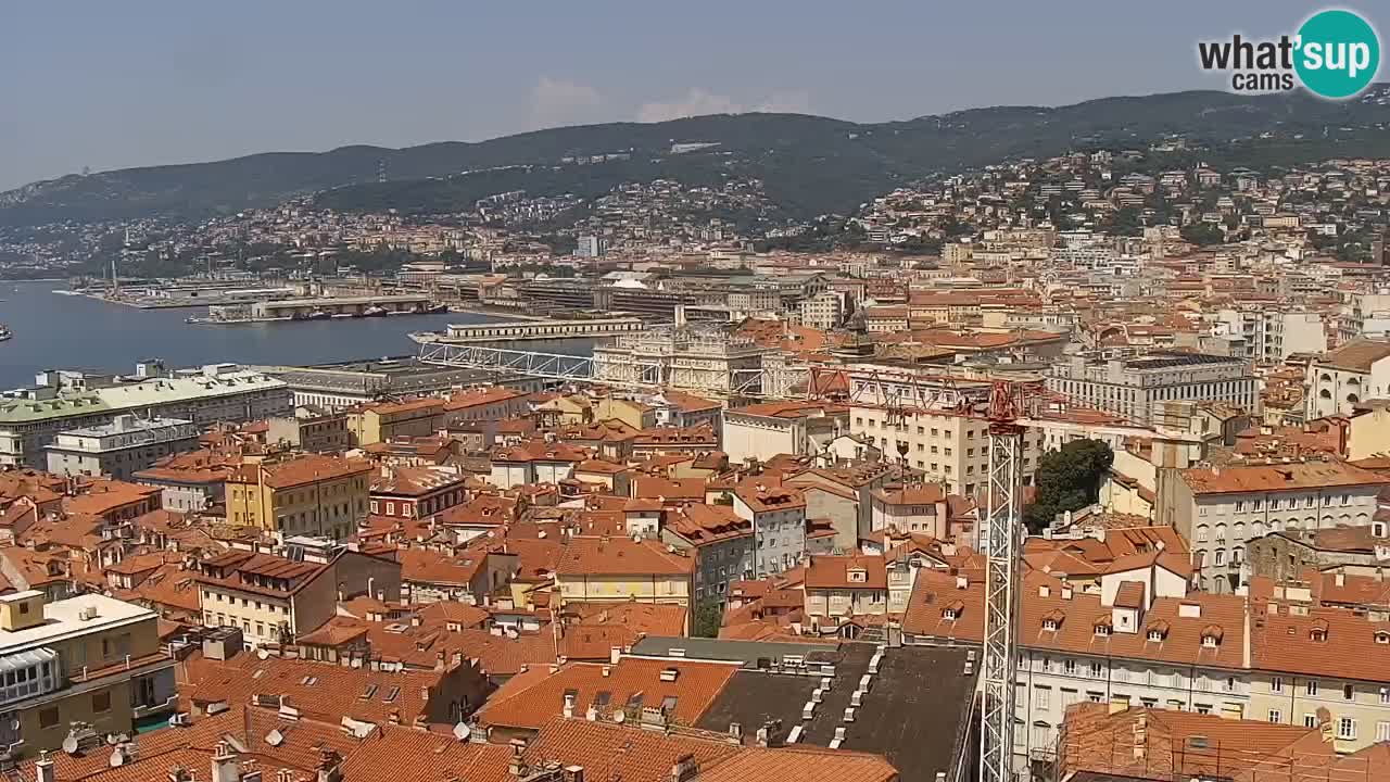 Live webcam Trieste – Panorama of the city, the Gulf, the maritime station and the Miramare castle