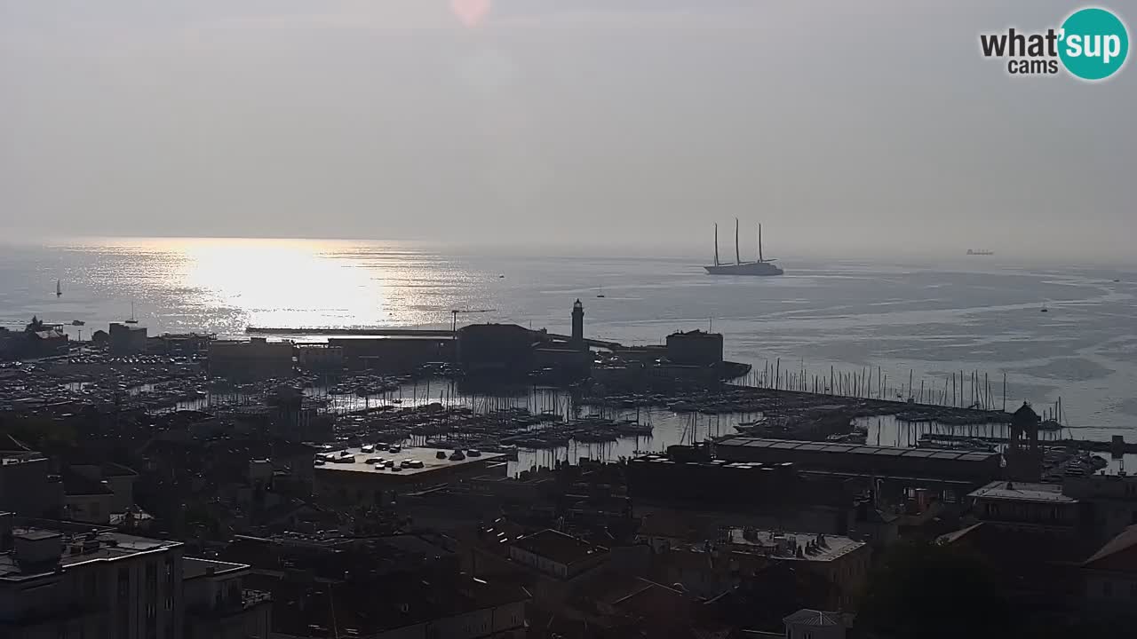 Webcam Trieste – View from sanctuary Monte Grisa