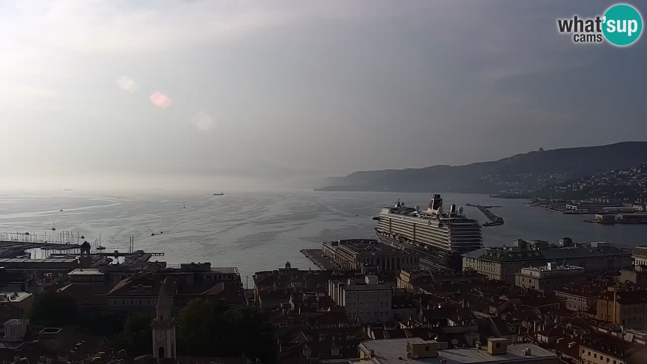 Webcam Trieste – View from sanctuary Monte Grisa