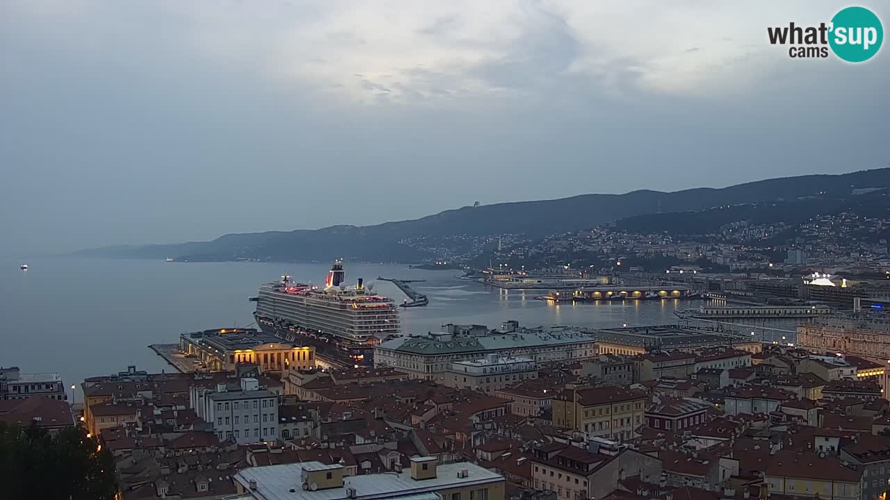 Webcam Trieste – View from sanctuary Monte Grisa