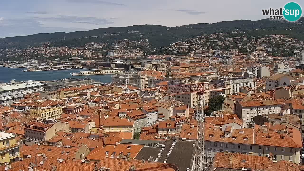Live webcam Trieste – Panorama of the city, the Gulf, the maritime station and the Miramare castle