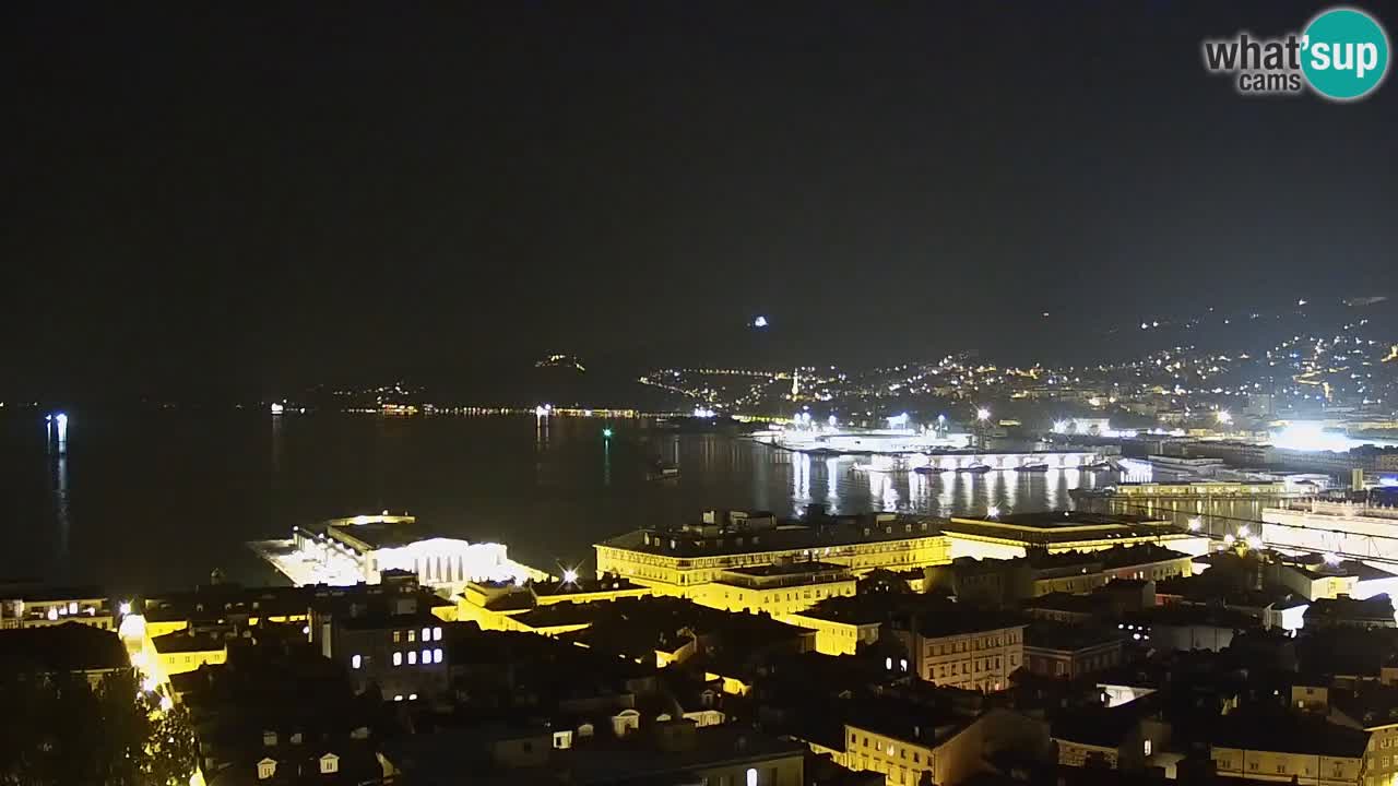 Live webcam Trieste – Panorama della città, del Golfo, stazione marittima e del castello di Miramare