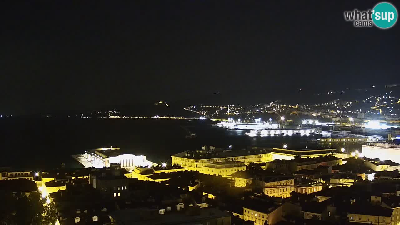 Live webcam Trieste – Panorama della città, del Golfo, stazione marittima e del castello di Miramare