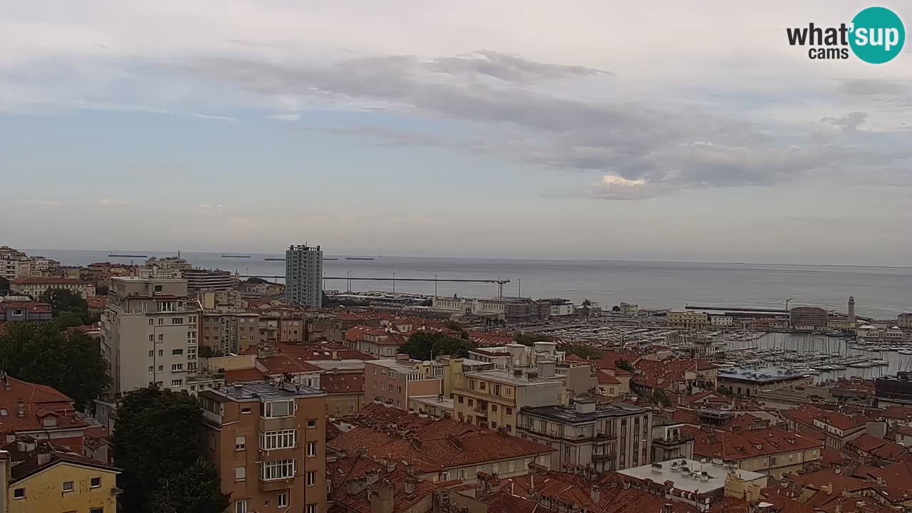 Webcam en vivo Trieste, ciudad, golfo, puerto y castillo de Miramare