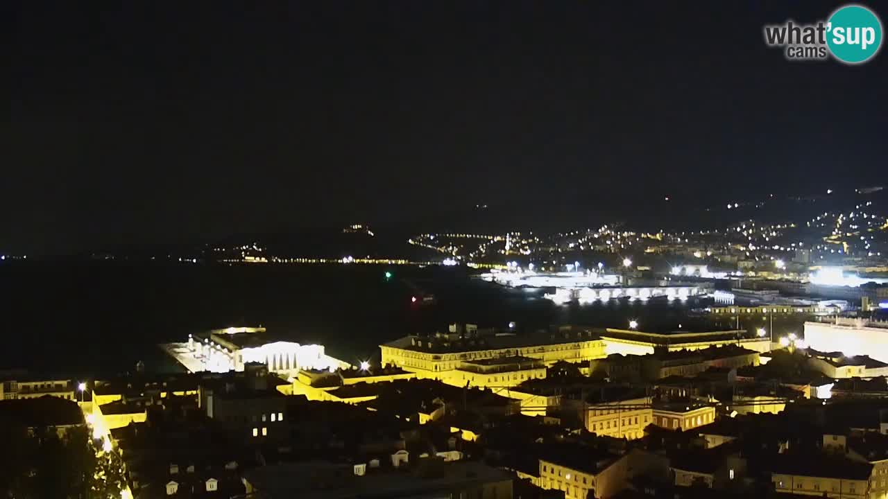 Live webcam Trieste – Panorama della città, del Golfo, stazione marittima e del castello di Miramare