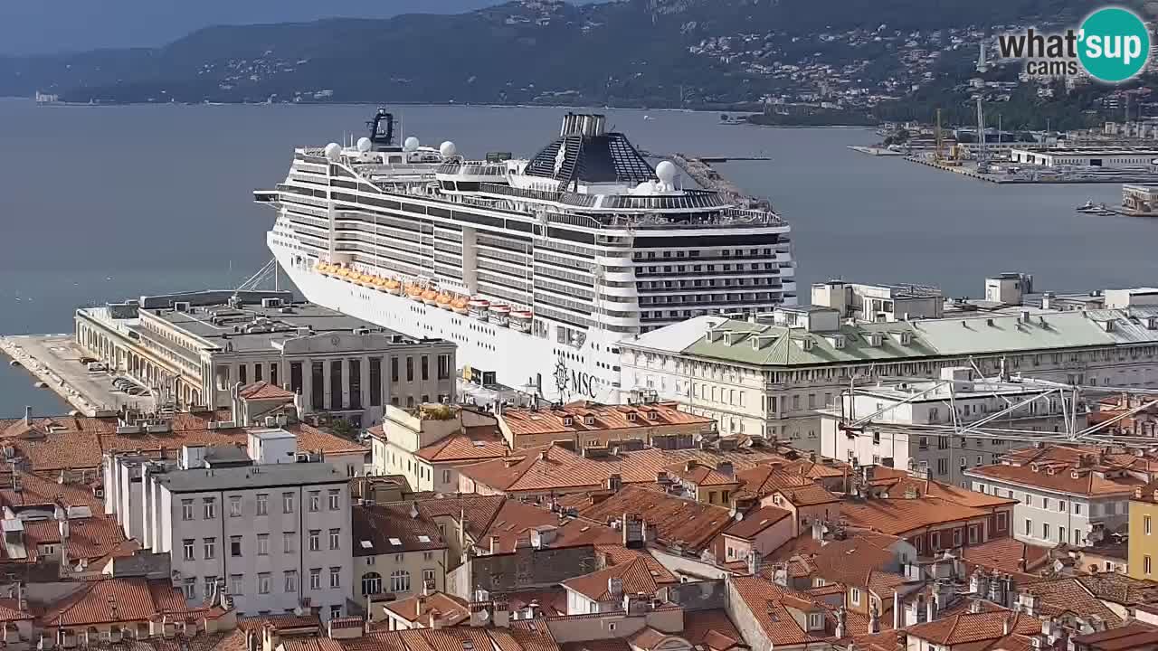 Live-Webcam Triest – Panorama der Stadt, des Golfs, der Seestation und des Schlosses Miramare