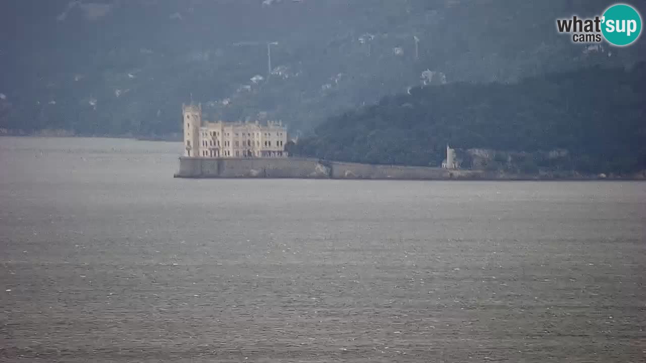 Webcam en vivo Trieste, ciudad, golfo, puerto y castillo de Miramare