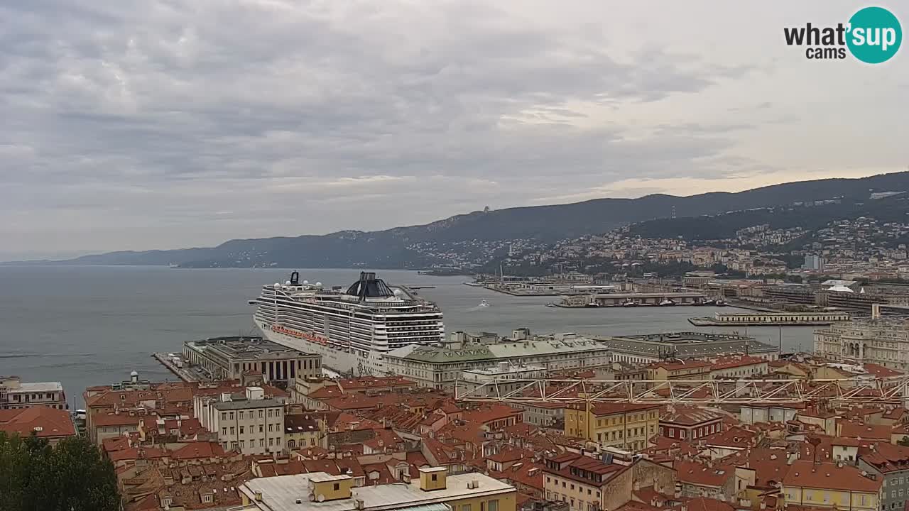 Live webcam Trieste – Panorama della città, del Golfo, stazione marittima e del castello di Miramare