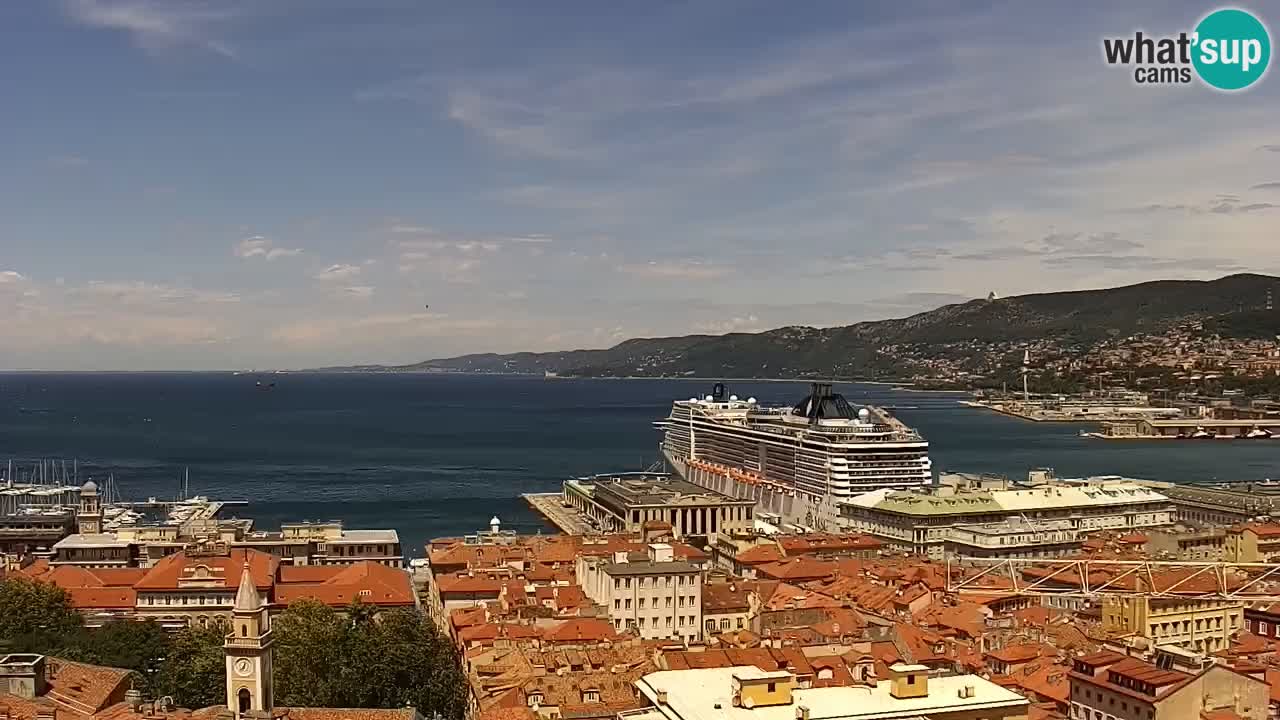 Live-Webcam Triest – Panorama der Stadt, des Golfs, der Seestation und des Schlosses Miramare