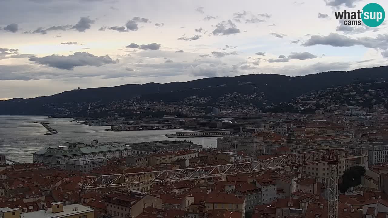 Live webcam Trieste – Panorama of the city, the Gulf, the maritime station and the Miramare castle