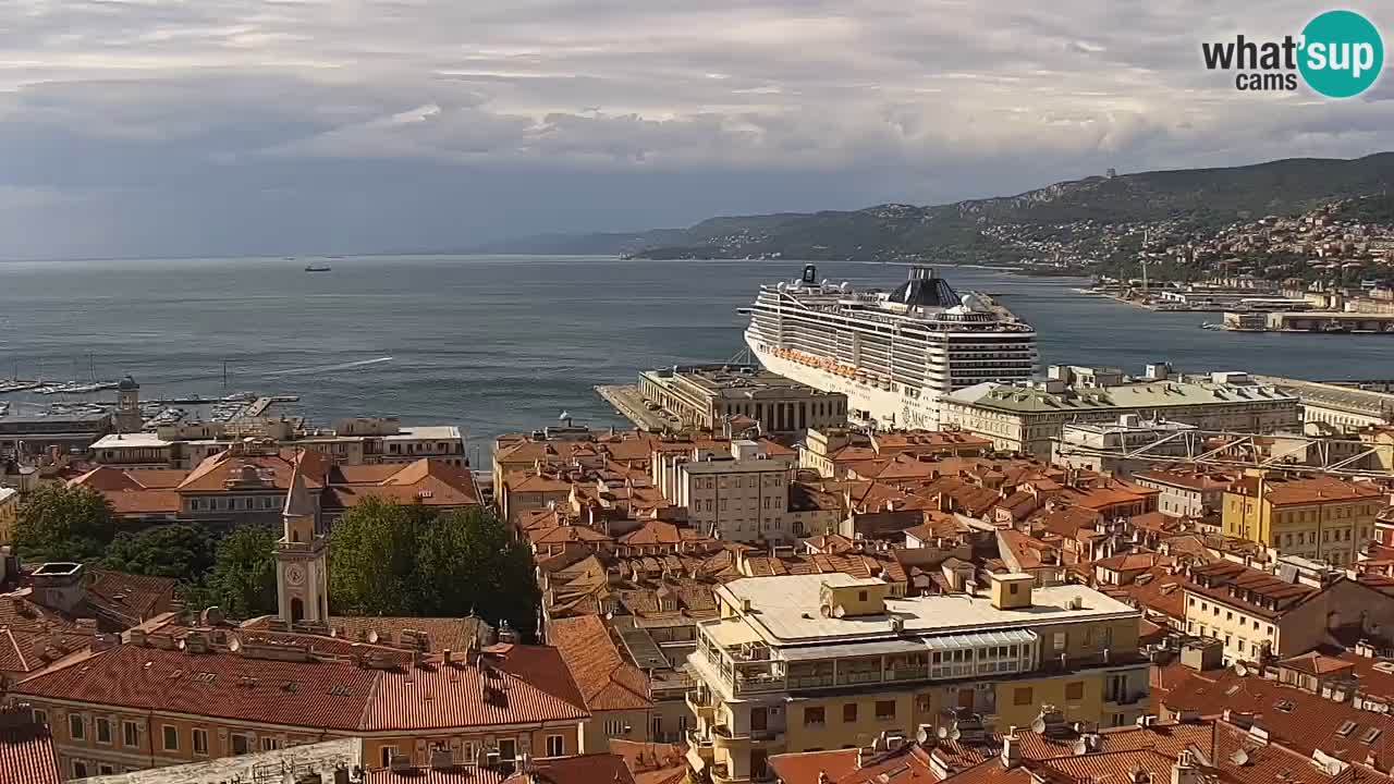 Live webcam Trieste – Panorama della città, del Golfo, stazione marittima e del castello di Miramare
