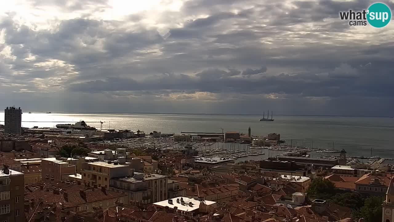 Webcam en vivo Trieste, ciudad, golfo, puerto y castillo de Miramare