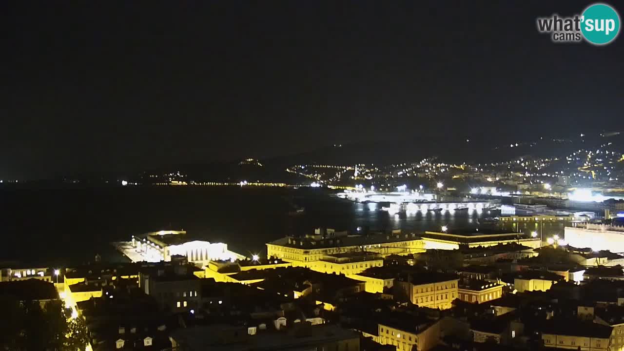 Webcam en vivo Trieste, ciudad, golfo, puerto y castillo de Miramare