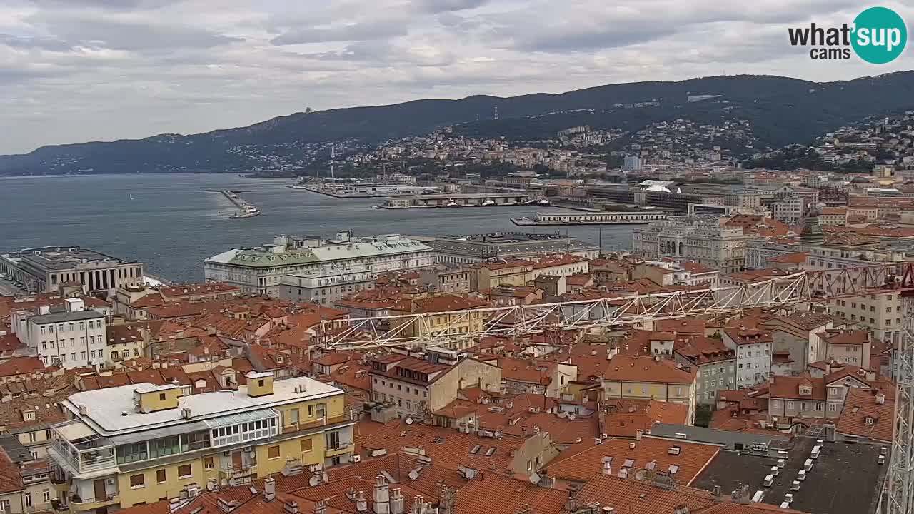 Live webcam Trieste – Panorama of the city, the Gulf, the maritime station and the Miramare castle