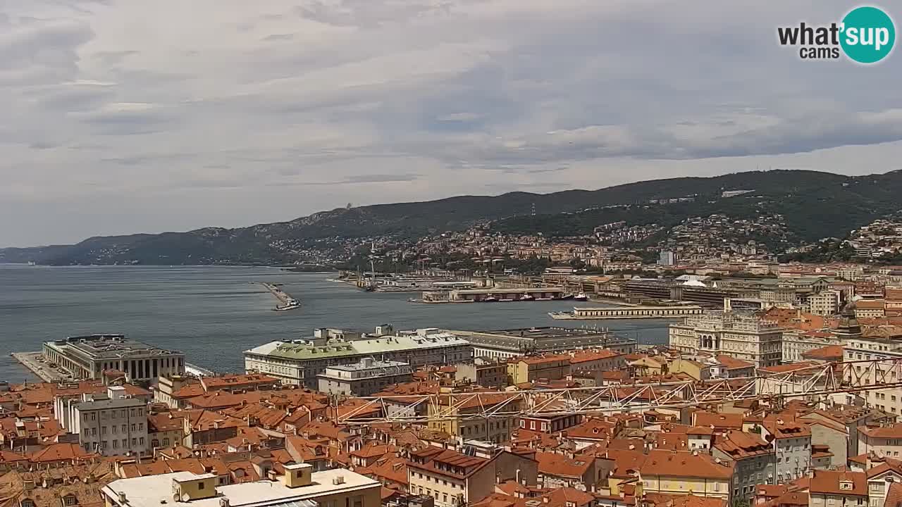 Live webcam Trieste – Panorama della città, del Golfo, stazione marittima e del castello di Miramare
