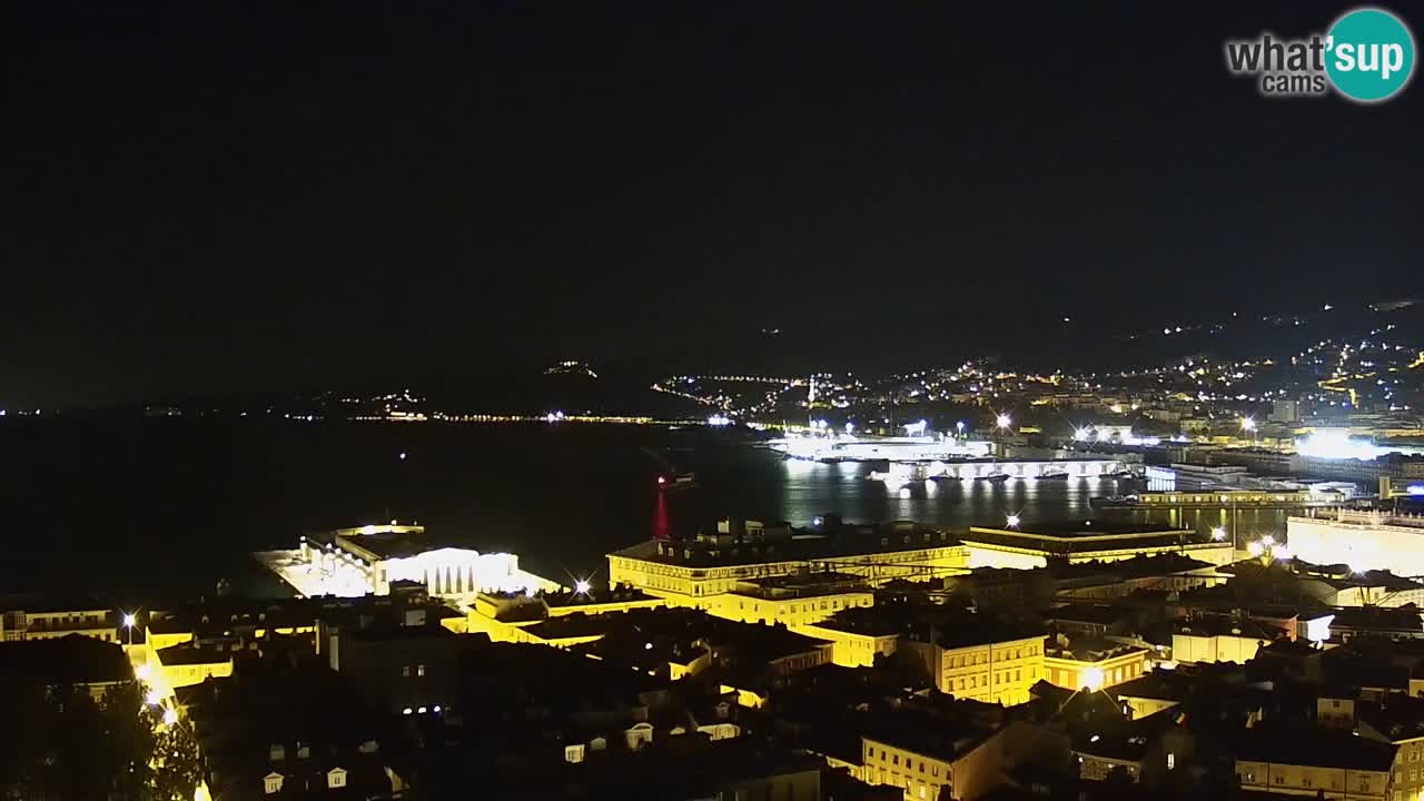 Live webcam Trieste – Panorama of the city, the Gulf, the maritime station and the Miramare castle